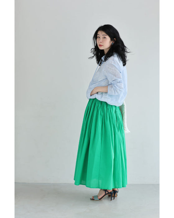 ペイズリー浮かぶパンチングレースシャツトップス