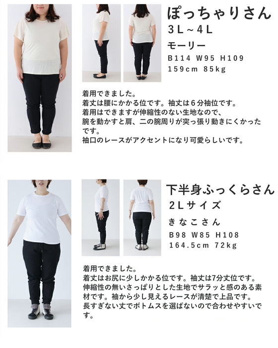 風通る涼しさの折り返しレース袖リネンジャケット