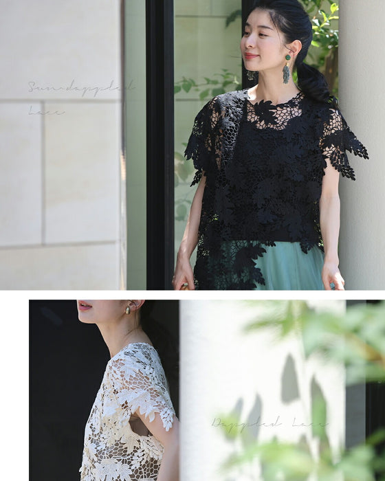 Sea New York レースカットソー 花 フリンジ miniministore 総レース カットソー レディース 花柄 シースルー