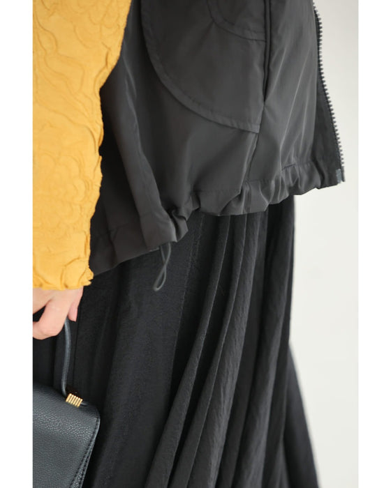 花咲くワッペンのフレア袖ブルゾン