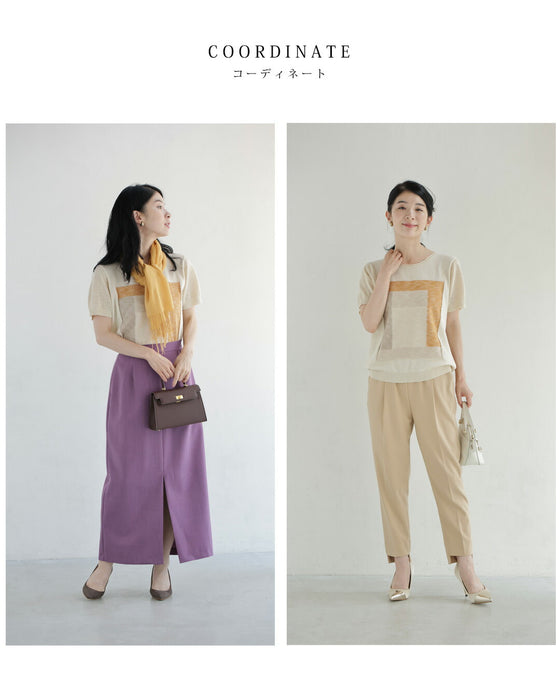 フレームニットカットソートップス