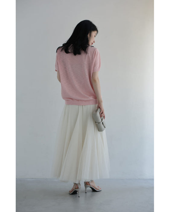 フレームニットカットソートップス