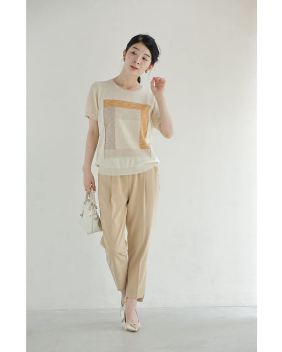 フレームニットカットソートップス