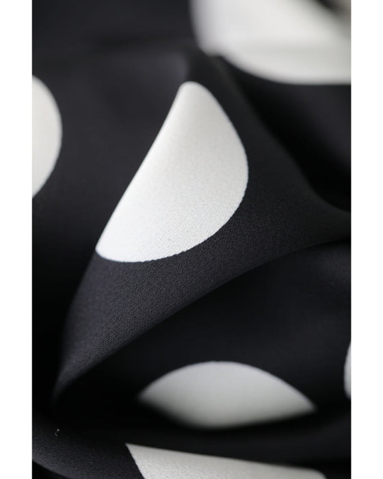 艶めくドット柄プルオーバートップス(コサージュベルト付き)