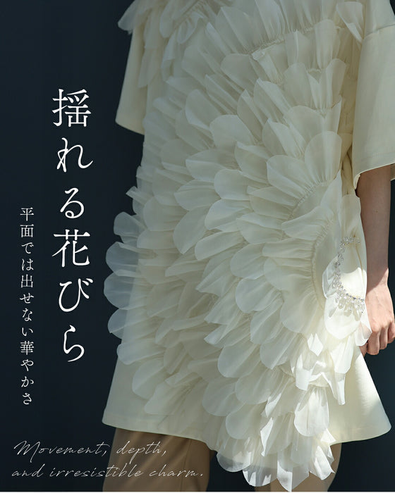 華やか好きさんに贈る 立体花Tシャツ