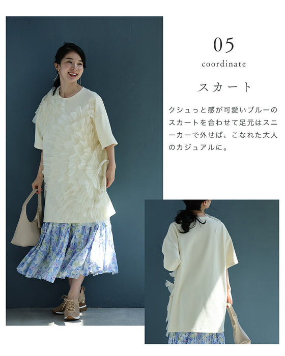 華やか好きさんに贈る 立体花Tシャツ