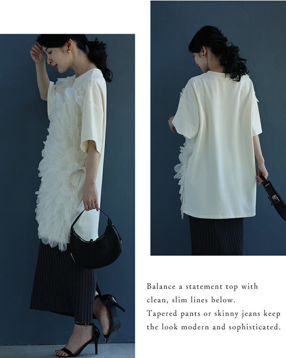 華やか好きさんに贈る 立体花Tシャツ