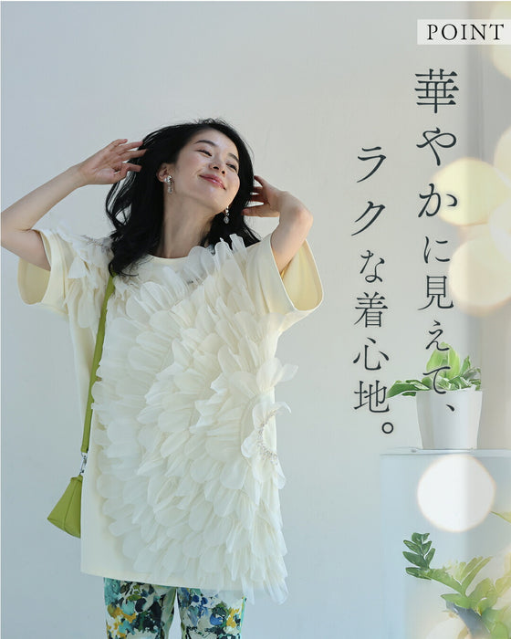 華やか好きさんに贈る 立体花Tシャツ