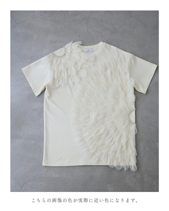 華やか好きさんに贈る 立体花Tシャツ