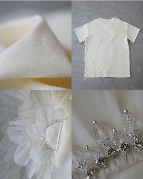 華やか好きさんに贈る 立体花Tシャツ