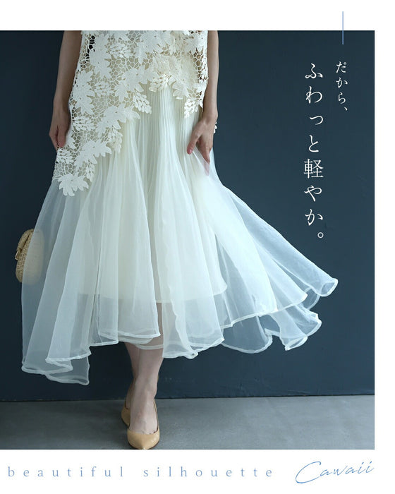優雅に舞う立体チュールスカート