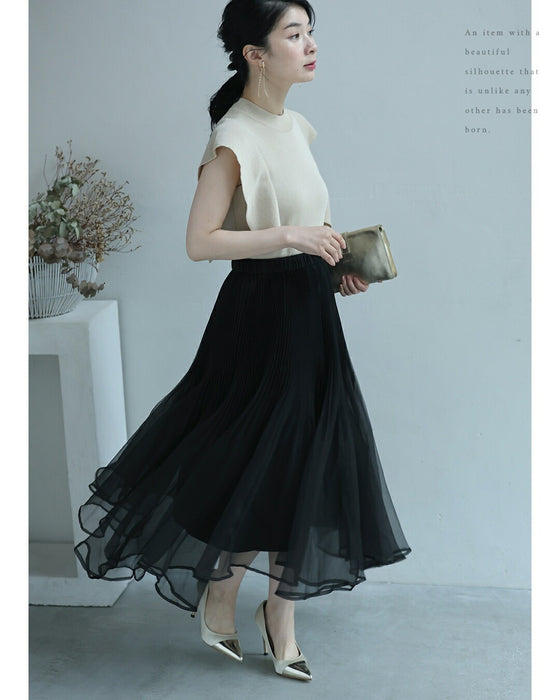 優雅に舞う立体チュールスカート
