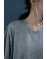 重なる柔らかレースのTシャツミディアムワンピース