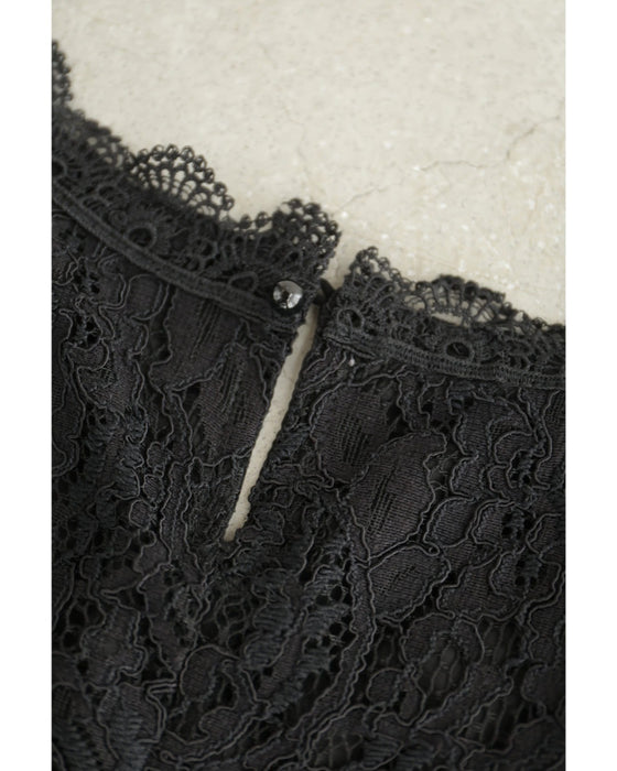 スッキリIラインの総レースロングワンピース