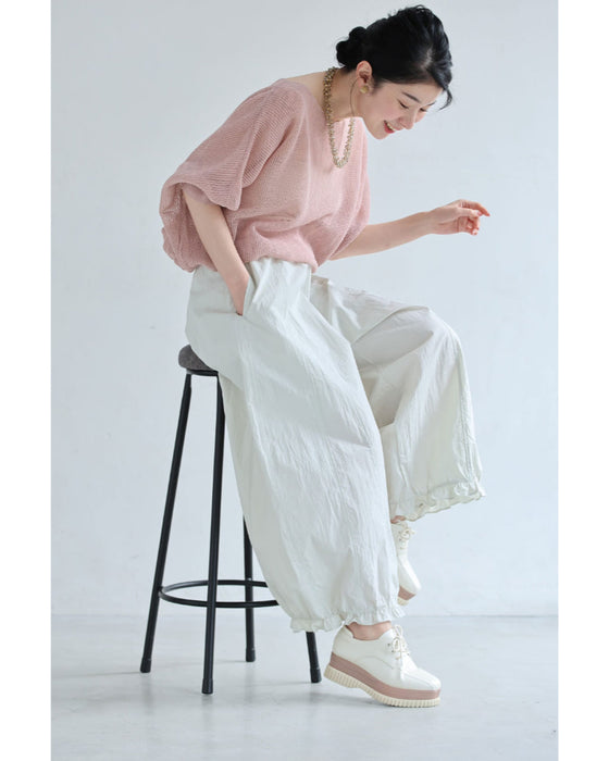 ふんわり軽やかなバルーンシルエットパンツ