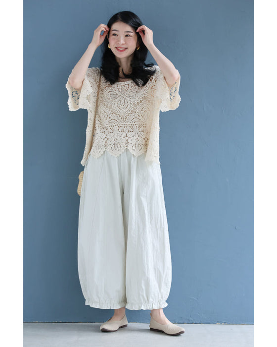 ふんわり軽やかなバルーンシルエットパンツ