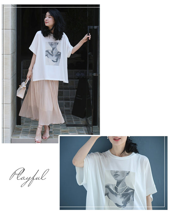 パールレディのゆったりTシャツトップス