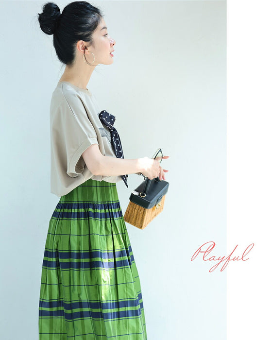 麦わら帽子のドットリボンがなびくドルマンTシャツトップス