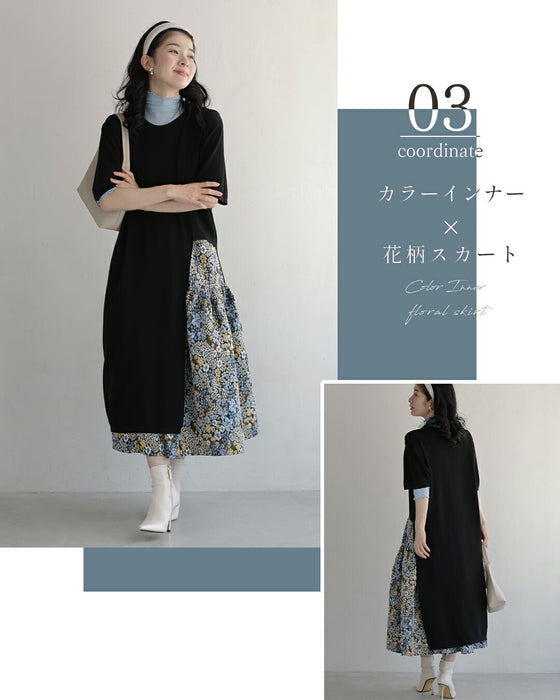 ボトムの可愛さ消しすぎない立体スリットのバランサーチュニック