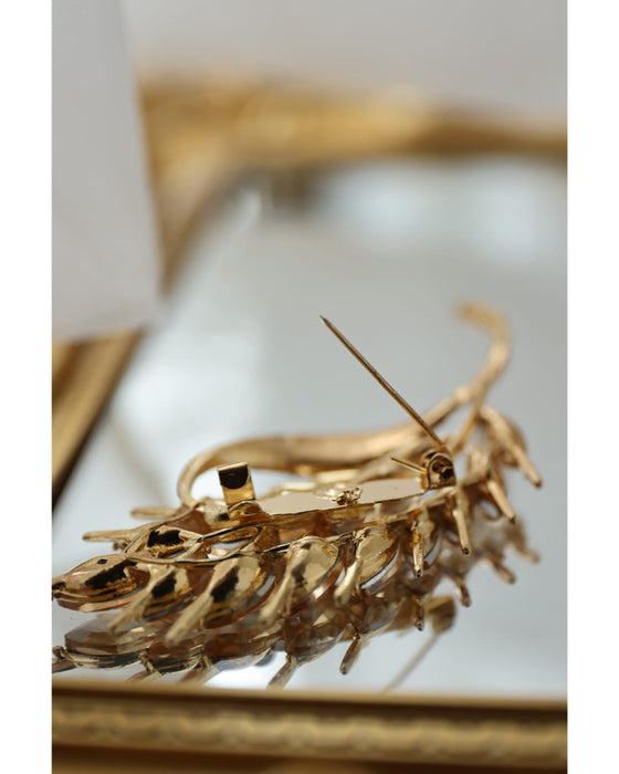 黄金色に実る稲穂のピンブローチ