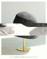 艶めくバックリボンの麦わら風帽子