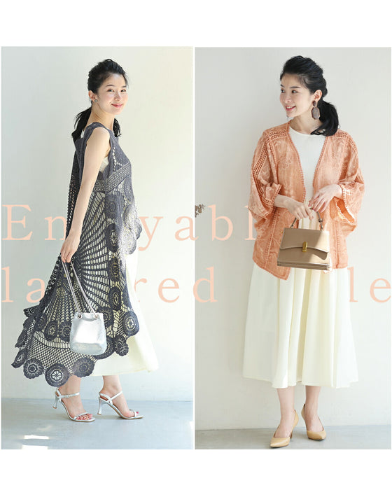 重ねて楽しむインナーフレアワンピース