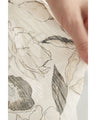 花を描くデッサン画シアーミディアムワンピース（紐ベルト付き）