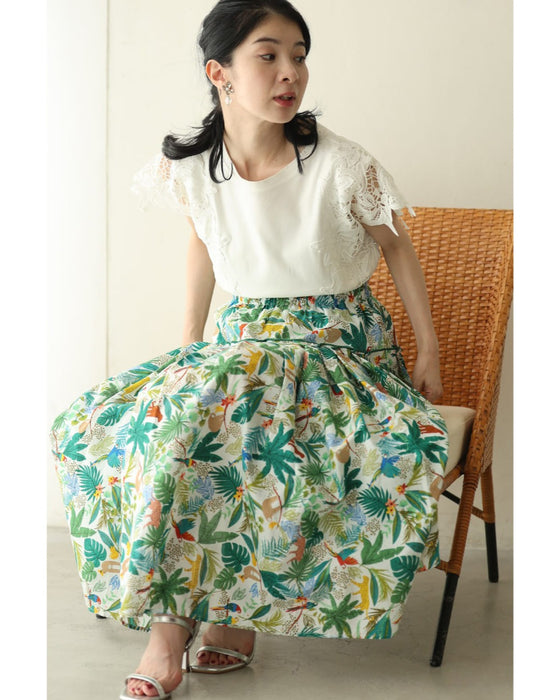 陽気なアニマルのジャングルミディアムスカート