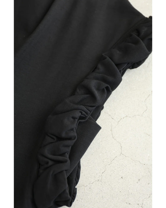 くしゅくしゅ袖のデコレーションビジューカットソートップス