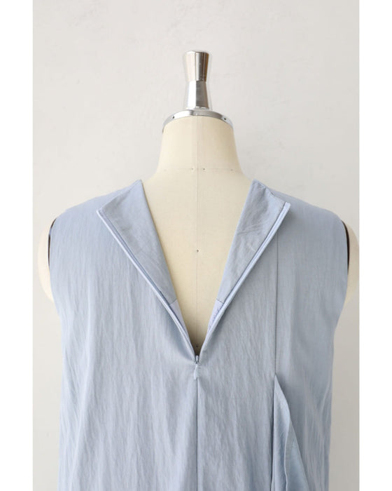 ひらひら裾が踊る重ね着風ロングワンピース