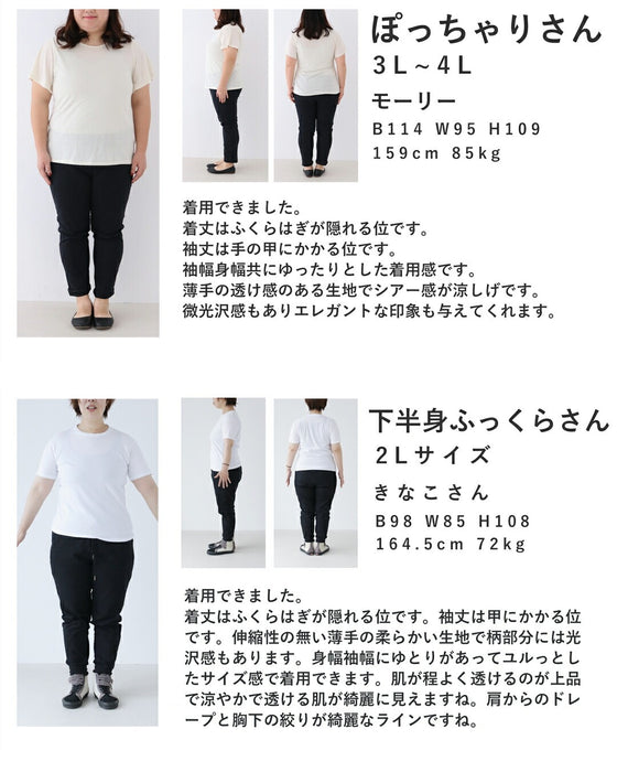 白いバラ咲き誇るシアーミディアムワンピース
