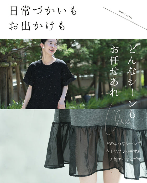 ラクなのにきちんと見え 星空ワンピース