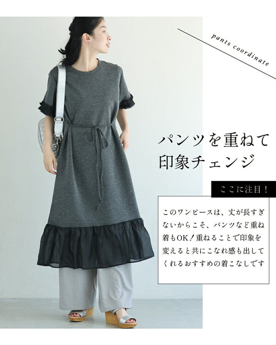 ラクなのにきちんと見え 星空ワンピース