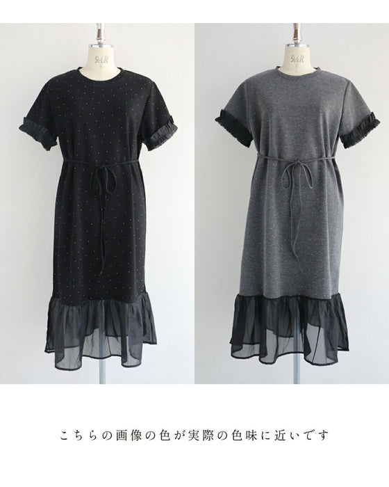 ラクなのにきちんと見え 星空ワンピース