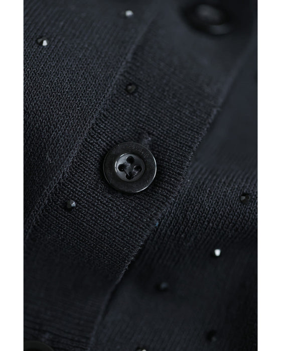 全面に瞬くビジューのポロシャツロングワンピース（紐ベルト付き）