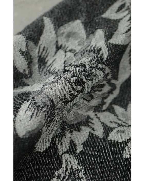 エレガントなジャガードカーブラインパンツ