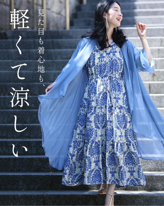 まるで空気 ワンピ映え ガウンカーディガン