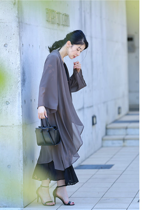まるで空気 ワンピ映え ガウンカーディガン