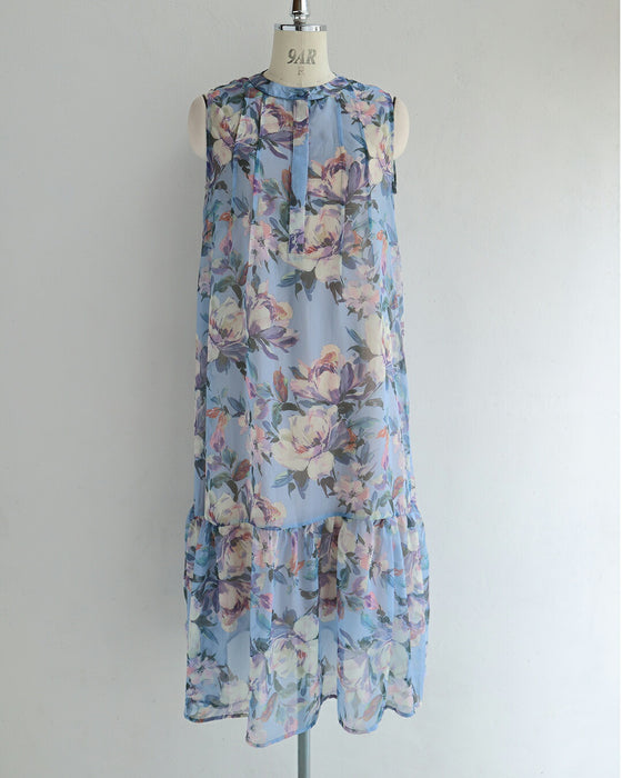 暖かな日差しに花開くシアーミディアムワンピース（インナー付き）