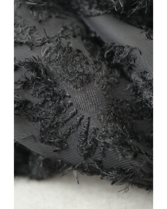 ふわふわシャギーのフレア袖シアーブラウストップス