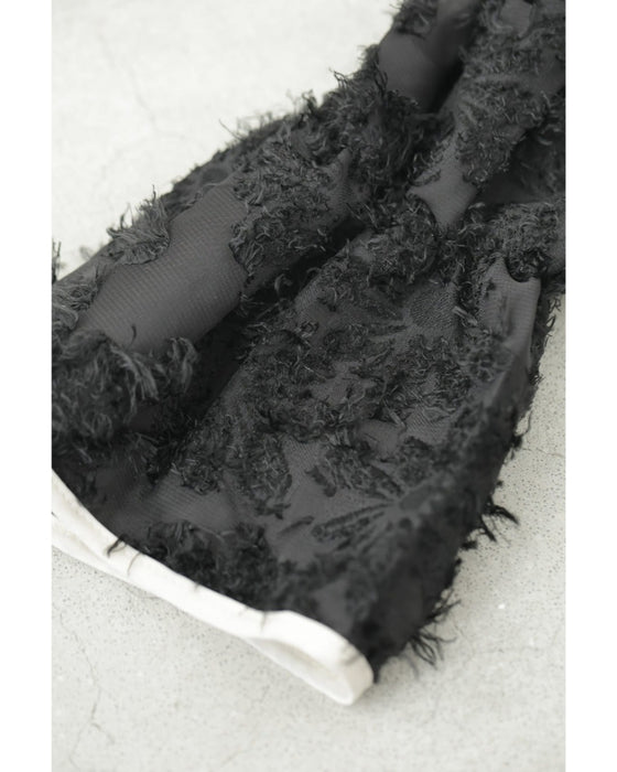 ふわふわシャギーのフレア袖シアーブラウストップス