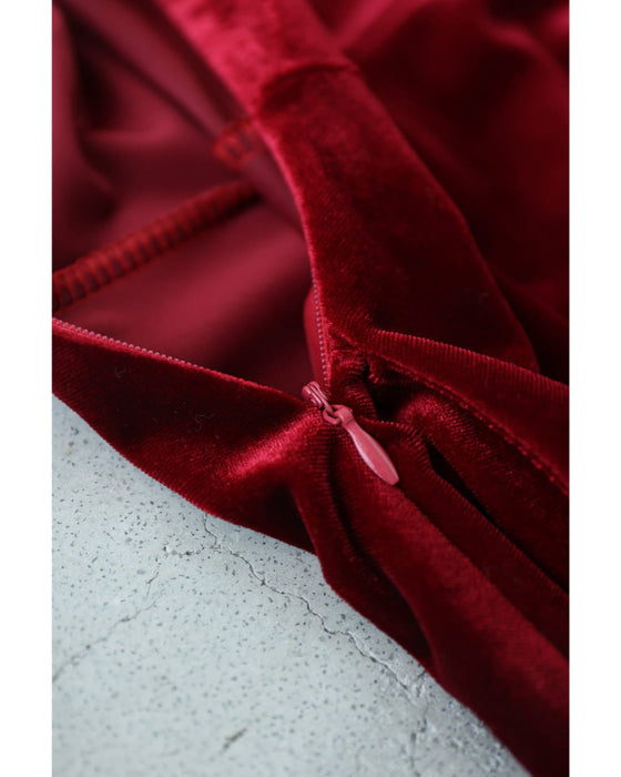 しっとり上質な艶めきベロアロングワンピース