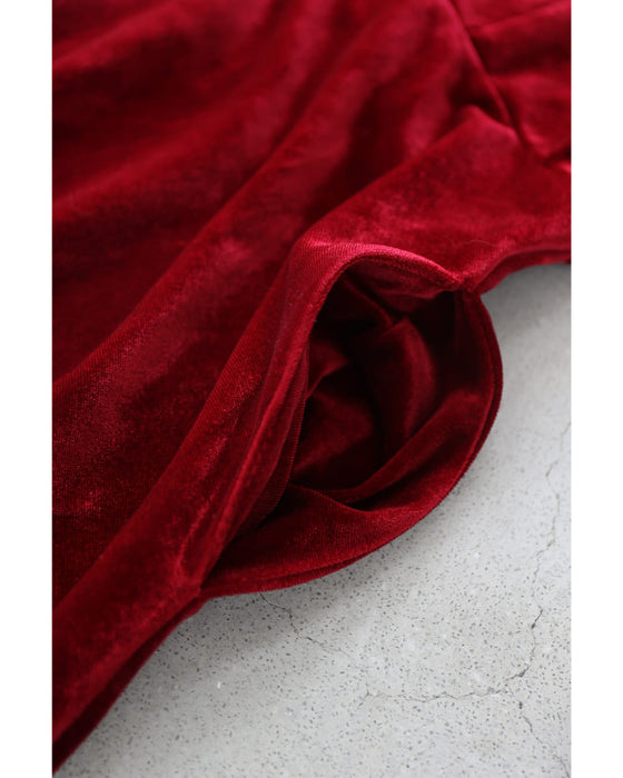 しっとり上質な艶めきベロアロングワンピース