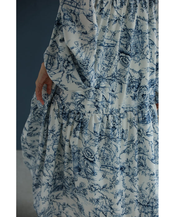 海を旅する風景画ミディアムワンピース