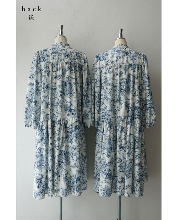 海を旅する風景画ミディアムワンピース