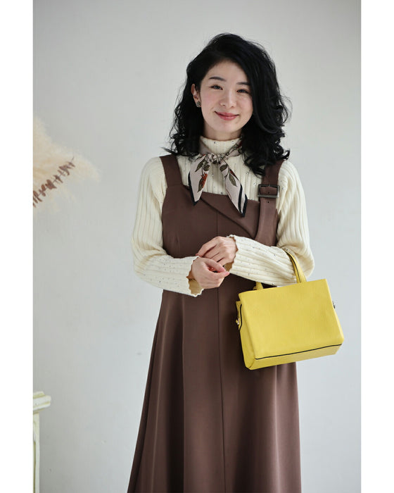 雪降るようなスノービジューリブニットプルオーバートップス