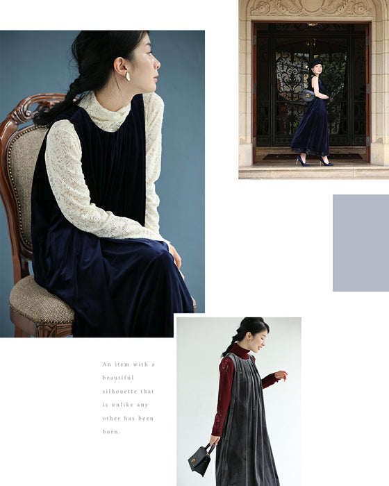 毎日服「革命」 ベロア調ワンピース