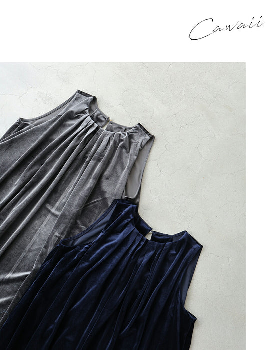 毎日服「革命」 ベロア調ワンピース