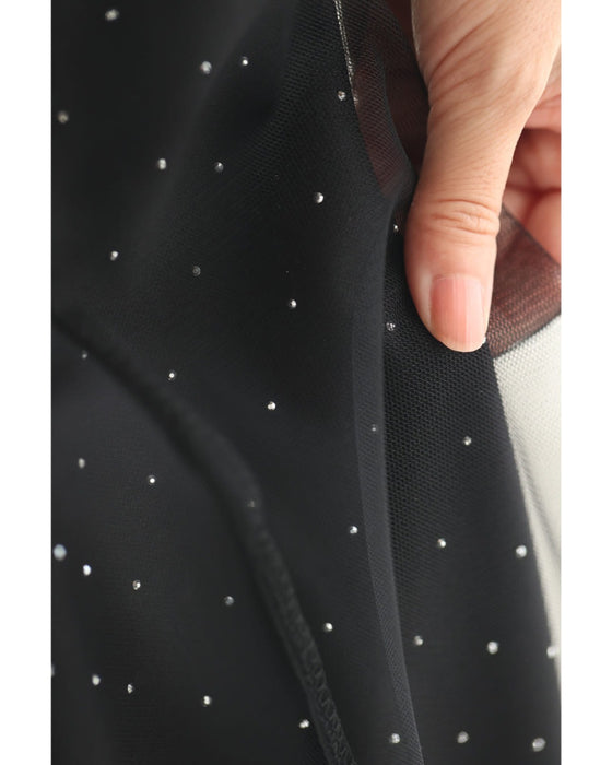 印象変わる花とビジューのリバーシブルチュールスカート