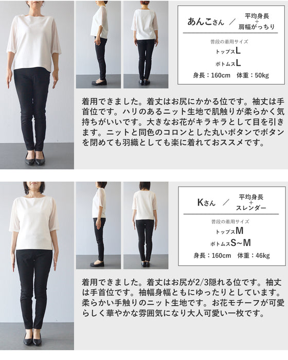 チュールのお花咲くおめかしカーディガン